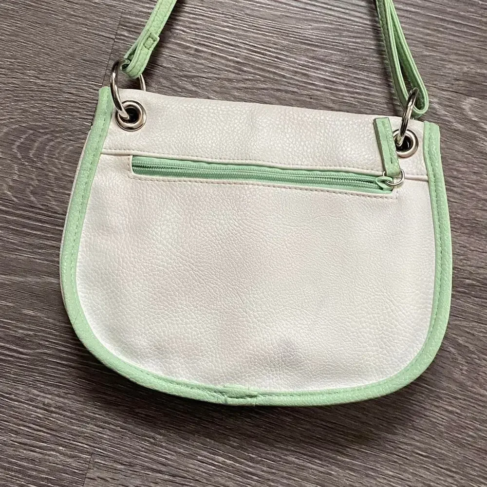 Mint and white koltov shoulder bag